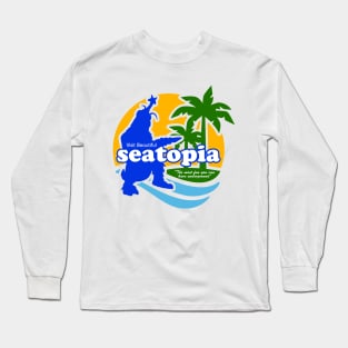 Visit Beautiful Seatopia - Godzilla vs. Megalon Long Sleeve T-Shirt